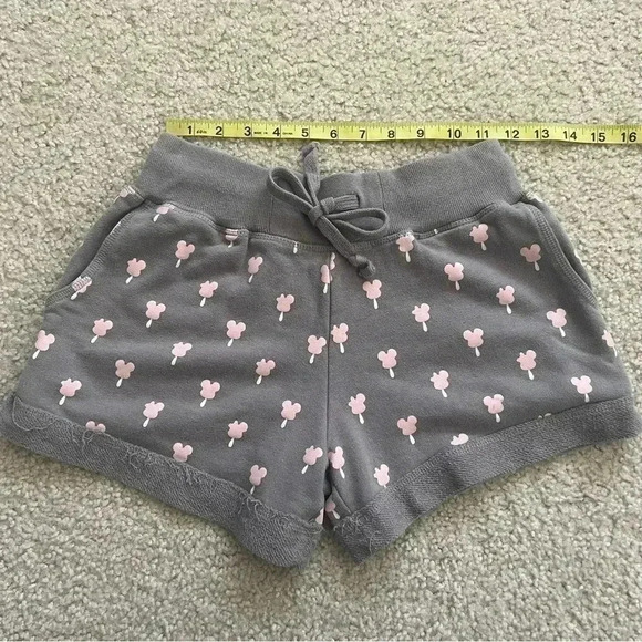 Disney Parks Women Gray/Pink Mickey Mouse Ice Cream Print Shorts Size XS JS1155 - Picture 11 of 15